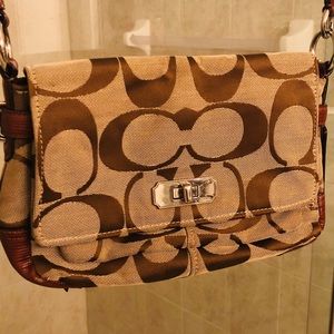 COACH Crossbody canvas Fold-over Purse